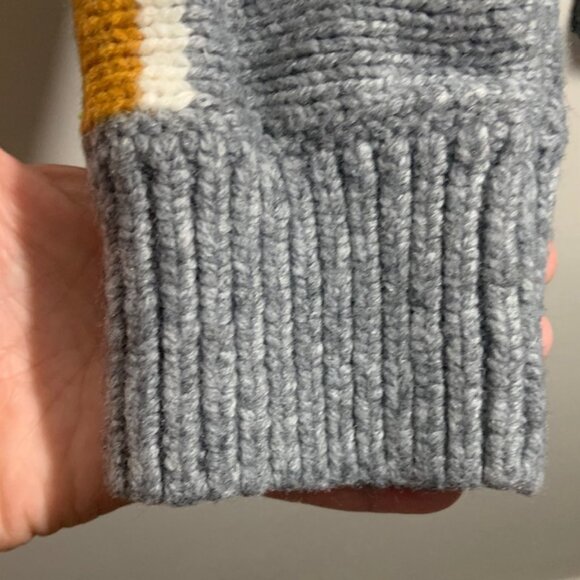 Madewell Alpaca Wool Blend Striped Retro Preppy Crewneck Sweater - Size XL - Picture 5 of 7